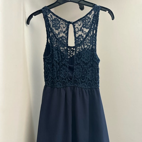 Rue21 Cocktail Dress with Lace Top, Deep Blue color - Picture 2 of 4